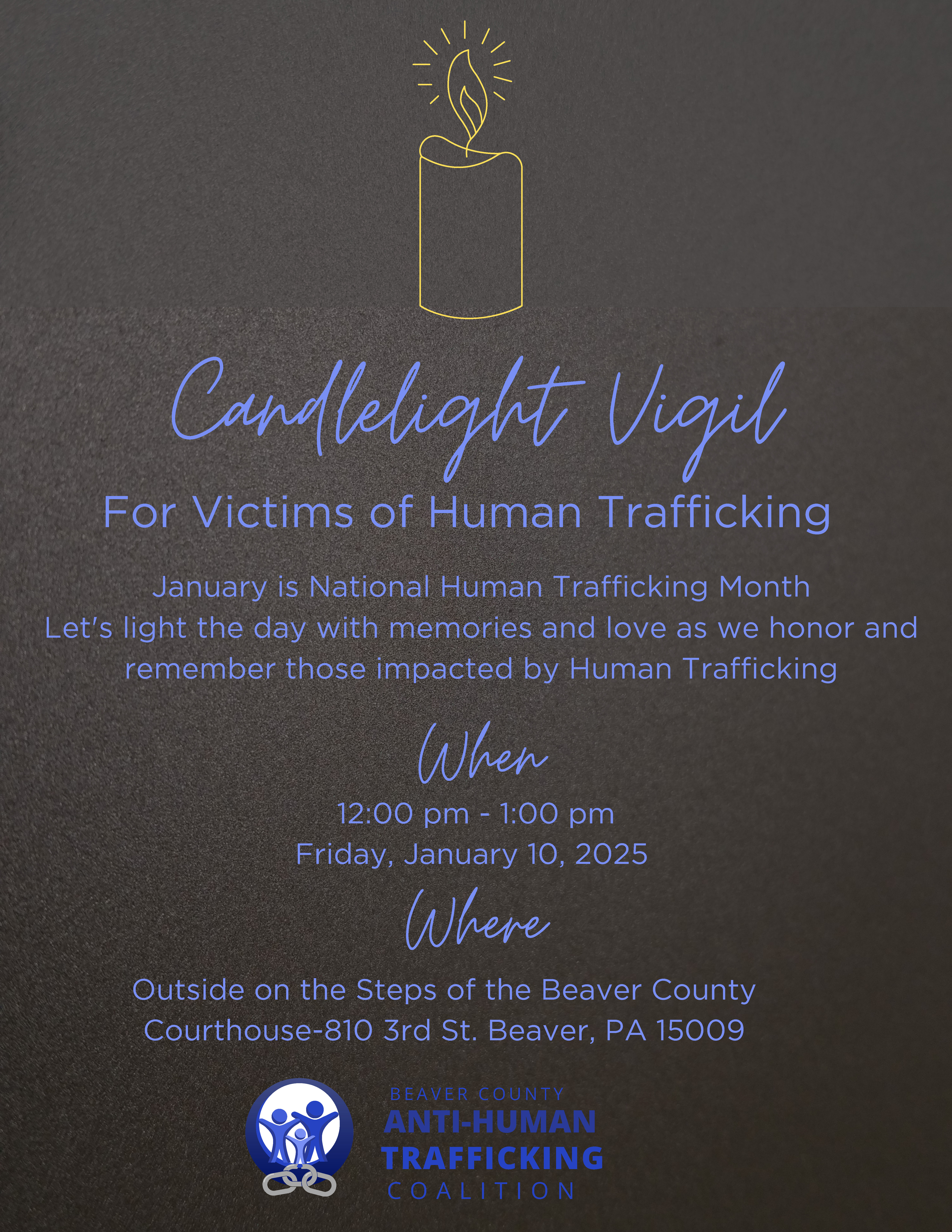 Candlelight Vigil: Victims of Human Trafficking